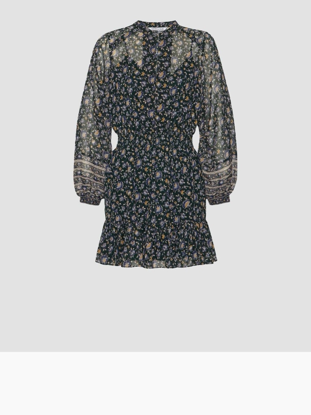 Veronica Beard 100% Silk Hunter Green "Mirabel" Dress - Picture 3 of 9